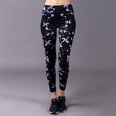 WOSAWE Printing Yoga Pants Women Fitness Leggings Workout Sports Running Leggings Sexy Push Up Gym Wear Elastic Slim Pants