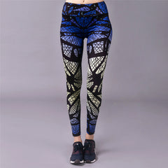 WOSAWE Printing Yoga Pants Women Fitness Leggings Workout Sports Running Leggings Sexy Push Up Gym Wear Elastic Slim Pants