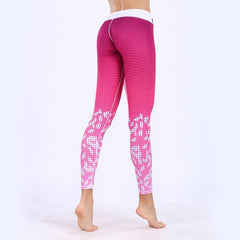 WOSAWE Printing Yoga Pants Women Fitness Leggings Workout Sports Running Leggings Sexy Push Up Gym Wear Elastic Slim Pants