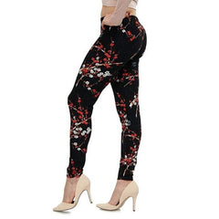 YRRETY Women Leggings High Street Cotton Leggin Casual Floral Printed Legging Graffiti Soft Fashion Women Trousers Hot Fashion