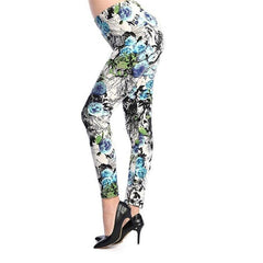 YRRETY Women Leggings High Street Cotton Leggin Casual Floral Printed Legging Graffiti Soft Fashion Women Trousers Hot Fashion