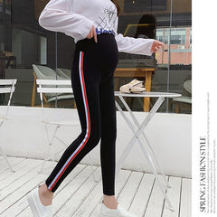 068# Spring Casual Maternity Legging Elastic Waist Belly Sports Legging Clothes for Pregnant Women Autumn Pregnancy Pencil Pants