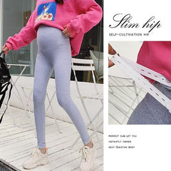 068# Spring Casual Maternity Legging Elastic Waist Belly Sports Legging Clothes for Pregnant Women Autumn Pregnancy Pencil Pants