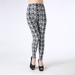 YRRETY Women Leggings High Street Cotton Leggin Casual Floral Printed Legging Graffiti Soft Fashion Women Trousers Hot Fashion