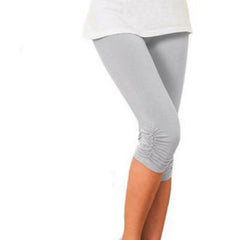 Casual Solid Crop Wide Waistband Cycling Short Leggings Summer Modern Lady Women Pants Trousers