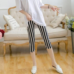 VIIANLES Floral Printing Pants Women Capris High Waisted Leggins Lady's Fitness Leggings Elastic Slim Short Legging Casual Pants