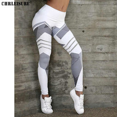 SVOKOR Fitness Leggings Black White Stitching Printing Legins mujer Summer Polyester Femme Stylish Breathable Leggins