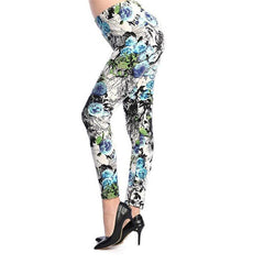 YRRETY Hot Sale 2019 Printing Flower Leggings Leggins Plus Size Legins Guitar Plaid Thin Pant Fashion Women Aptitud Trousers