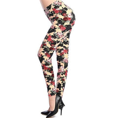 YRRETY Hot Sale 2019 Printing Flower Leggings Leggins Plus Size Legins Guitar Plaid Thin Pant Fashion Women Aptitud Trousers