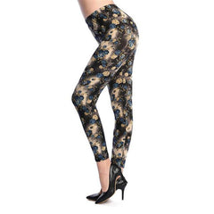 YRRETY Hot Sale 2019 Printing Flower Leggings Leggins Plus Size Legins Guitar Plaid Thin Pant Fashion Women Aptitud Trousers