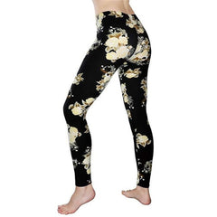 New Rose Flower Printed Leggings Fashion Sexy Women Lady Slim High Elastic Cotton Pants Multiple Colors Styles Trousers In Stock