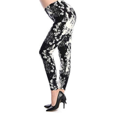 New Rose Flower Printed Leggings Fashion Sexy Women Lady Slim High Elastic Cotton Pants Multiple Colors Styles Trousers In Stock