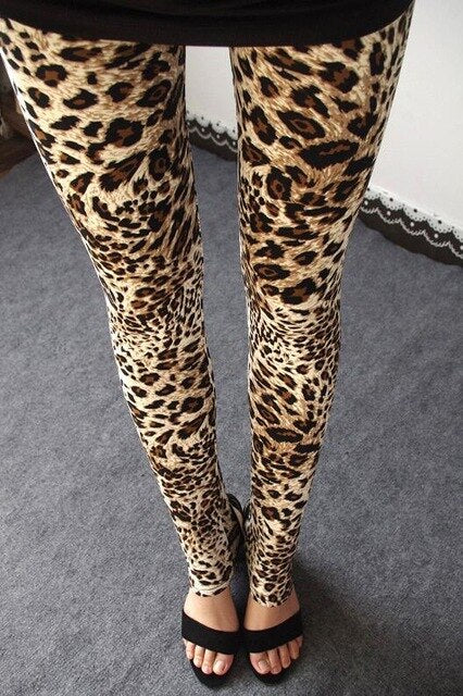 YRRETY Women Leggings Sexy 8 Styles Fashion Women Leopard Skin Print Leggings 2018 Spring Women Leggings Leopard Print Pattern