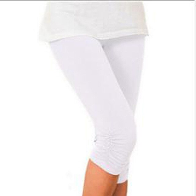 Casual Solid Crop Wide Waistband Cycling Short Leggings Summer Modern Lady Women Pants Trousers