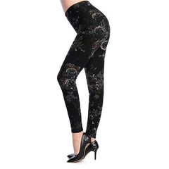 CHSDCSI Lady Fitness Leggings Stretch Hot High Waist Trousers Floral Printed Legging High Elastic Workout Leggins Push Up Pants