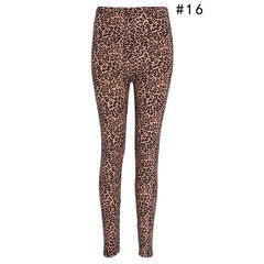 Women Floral Printing Elastic Leggings Stretch Pencil Pants Winter Autumn Women Floral Printing Leggings