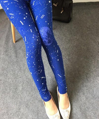 NDUCJSI New Rose Flower Printed Leggings Fashion Sexy Women Lady Slim High Elastic Cotton Pants Multiple Colors Styles Trousers