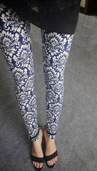 NDUCJSI New Rose Flower Printed Leggings Fashion Sexy Women Lady Slim High Elastic Cotton Pants Multiple Colors Styles Trousers