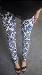 NDUCJSI New Rose Flower Printed Leggings Fashion Sexy Women Lady Slim High Elastic Cotton Pants Multiple Colors Styles Trousers