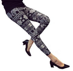 NDUCJSI New Rose Flower Printed Leggings Fashion Sexy Women Lady Slim High Elastic Cotton Pants Multiple Colors Styles Trousers