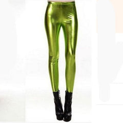 Autumn Winter PU Leather Pants Women High Waist Skinny Stretch Pencil Leggings Sexy Black Golden Silver Pencil Trouser 10 colors