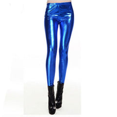 Autumn Winter PU Leather Pants Women High Waist Skinny Stretch Pencil Leggings Sexy Black Golden Silver Pencil Trouser 10 colors