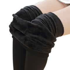 Women High Elastic Thick Leggings Autumn Winter Warm Velvet Pants AIC88