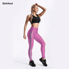 Letter Digital Printing High Waist Polyester Fashion Style Push Up Leggings For Female Casual Spring Summer Sportswear Leggings