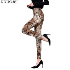 NDUCJSI Push Up Legging Leopard Leggings Women Workout Femme High Waist Sexy Leggings Elastic Sportswear Stretch Fitness Leggins