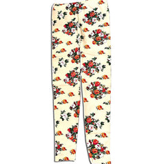 Print Long Leggings Chic Women Imitation Denim Flower Splashing Doodle Graffiti Print Thin Casual Summer Leggings For F