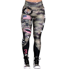 2019 New Leopard digital printing Leggings Women Slim Fitness Leggings High Waist Elastic Workout Leggings for Gym Sport Running